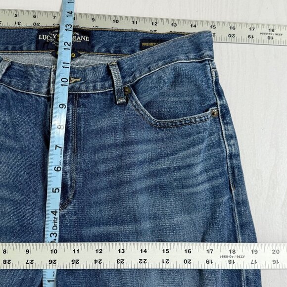 Lucky Brand Bridgette Cropped Flare Jeans Womens Sz 10/30 Medium Wash Raw Hem - Picture 5 of 14